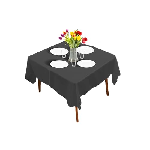 Nappes jetables pour restaurants et buffets noirs carrés 100cm - 2