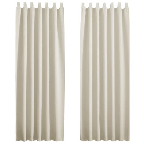 PONY DANCE Opaque Loop Curtains for the Living Room Opaque Blackout Curtains for the Children's Room, Set of 2 - Image 2