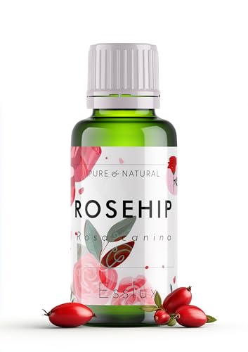 Image of Esslux USDA Organic Rosehip Oil for Face - 100% Pure & Vegan Rosehip Seed Oil Organic Cold Pressed Unrefined - Therapeutic Grade Rose Hip Oil Face Oil for Skin, Hair & Body 90ml