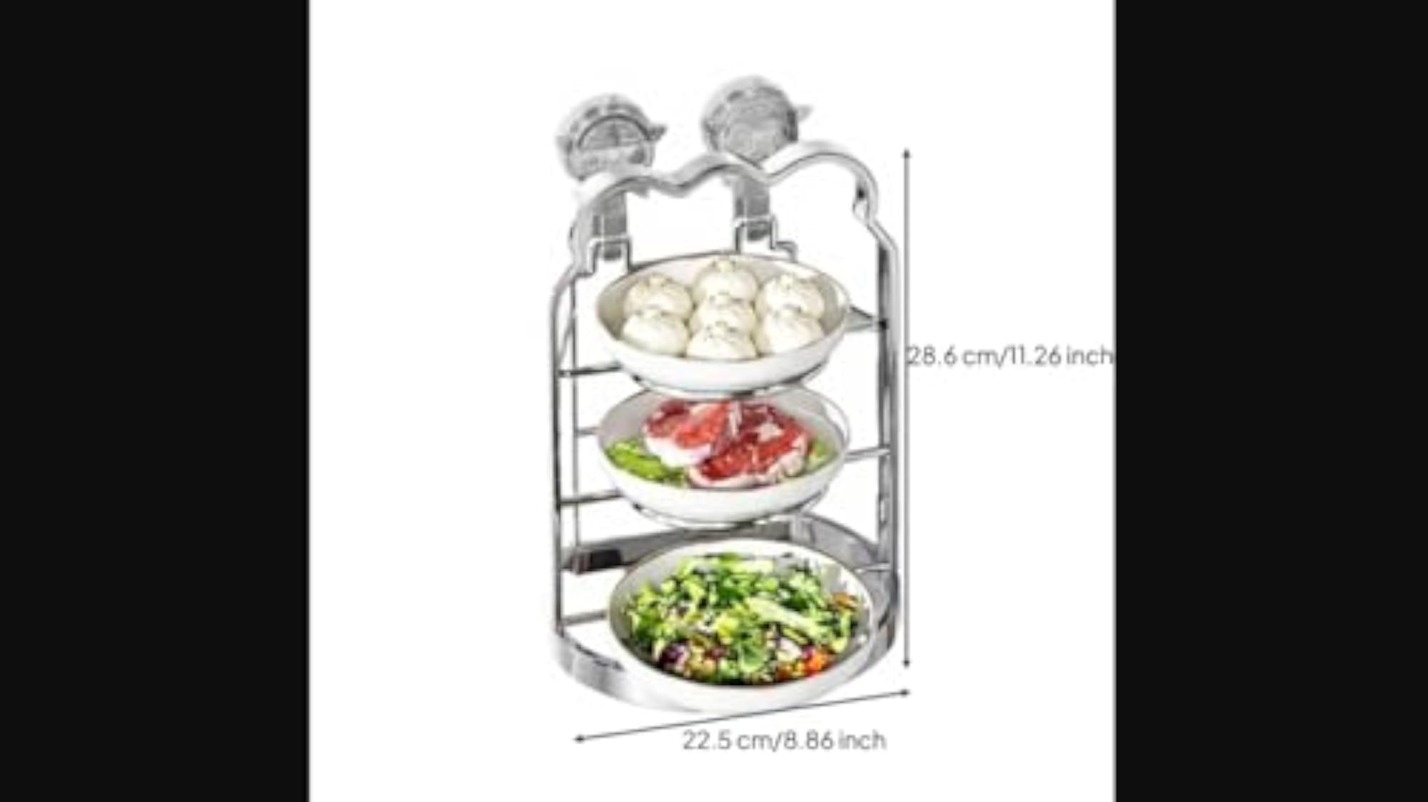 Stainless Steel Kitchen Storage Rack, Multi-Tier Organizer, Countertop Dish Shelf