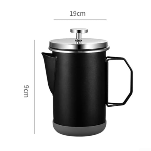 Cafetera de acero inoxidable 304 color negro multiusos para camping 3
