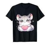 Cute Chinchilla Holding Heart for Valentines
