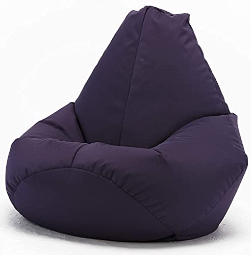 Beautiful Beanbags - Adult Highback Beanbag Chair - Large Water-Resistant for Indoor and Outdoor Use - Lounge or Gaming Chair - Manufactured in UK (Purple)