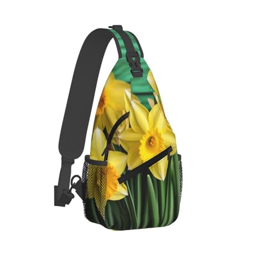 Bolso cruzado con flores amarillas para trekking miniatura 2