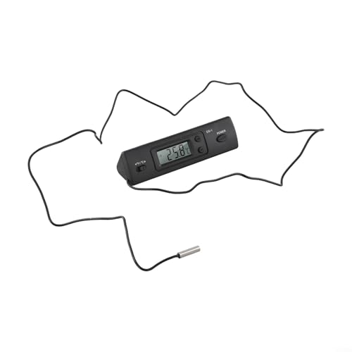 SiSinkal Termómetro digital para coche con sonda impermeable externa de 1,1 m, rango de -50 a 70 °C, pantalla LCD para uso en interiores y exteriores