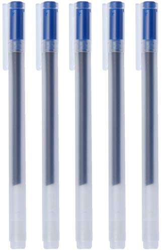 Moma Muji - Bolígrafo de punta de bola (0,38 x 5 unidades), color azul