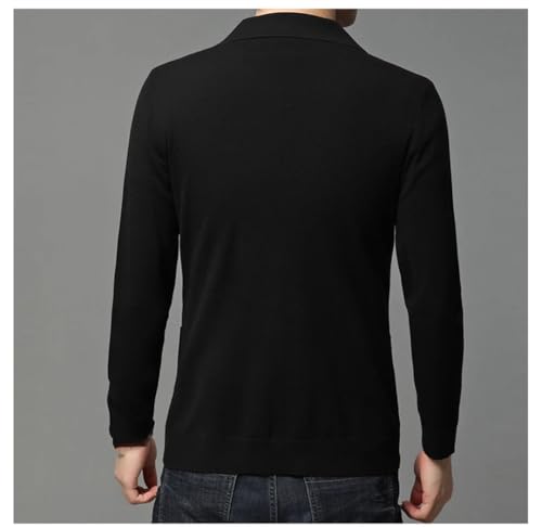 Men Casual Slim Fit Classic Stripe Buttons Suit Knitted Cardigan Jacket Blazer2