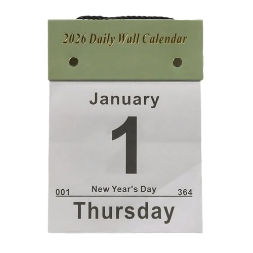 2026 Daily Calendar - Schedule Management Planner for Students | Whole Year Desk Wall Organizer with Tear Off Pages & Simple Lay