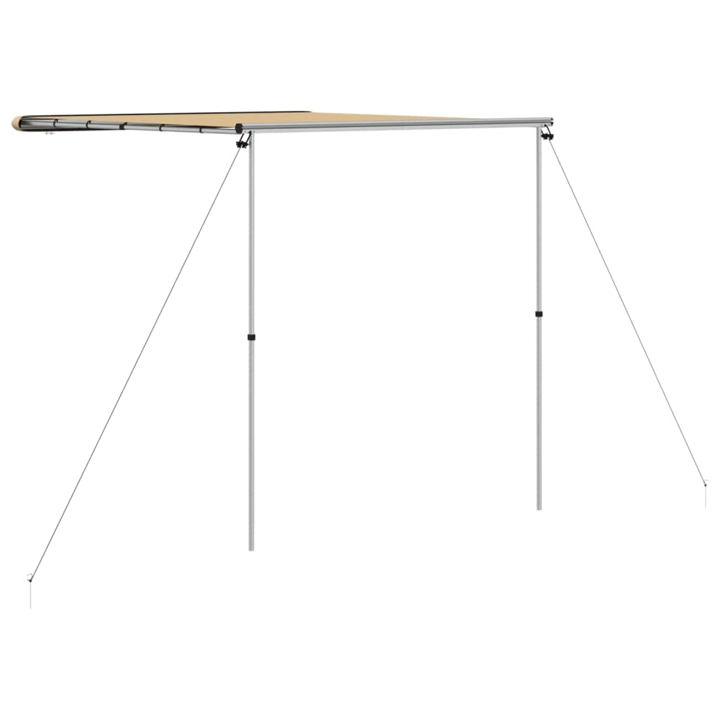 INLIFE Wohnwagen-Markise 2,4x2,5x2,15 m Beige,10.5kg,148139