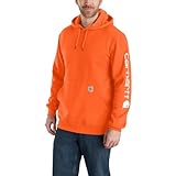 Carhartt Men's Loose Fit Midweight Sweatshirt, Brite Orange, Medium