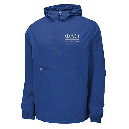 Phi Delta Theta Windbreaker - Anorak Pullover Jacket - Quarter Zip
