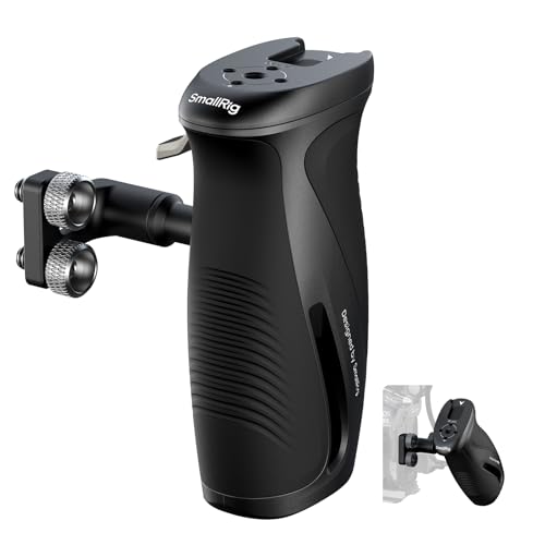 Amazon | SmallRig プッシュボタン式回転式サイドハンドル（1/4インチ