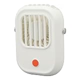 FECAMOS Ventilador de Collar 10 Horas USB Recargable Manos Libres Ventilador Ventilador Portátil sin Aspas para Exteriores (Blanco)