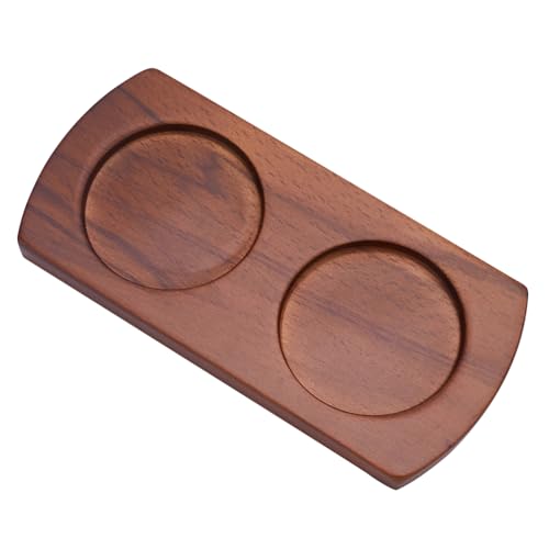 GORGECRAFT Acacia Wood Tray - Salt & Pepper Mill Holder & Rest - Kitchen Storage & Home Decor, Coconut Brown