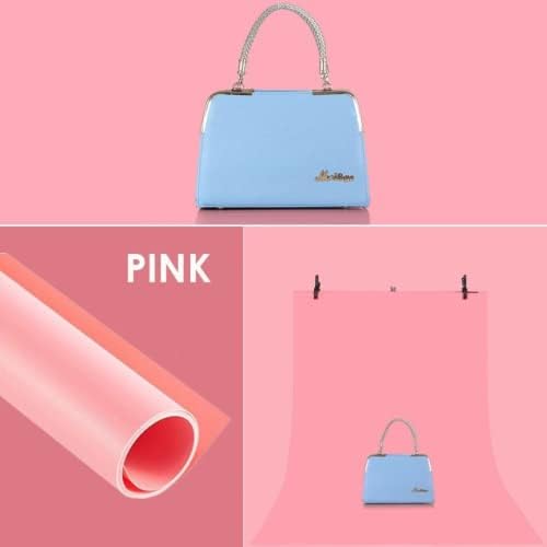 Image of SMILEDRIVE Photography Background Sheets, 60 x 120 cm, Black & Pink | Waterproof, Wrinklefree, PVC Material