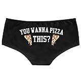 Customized Girl Wanna Pizza This Booty Panties: Low-Rise Underwear Black