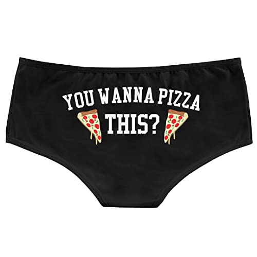 Customized Girl Wanna Pizza This Booty Panties: Low-Rise Underwear Black #TOP5