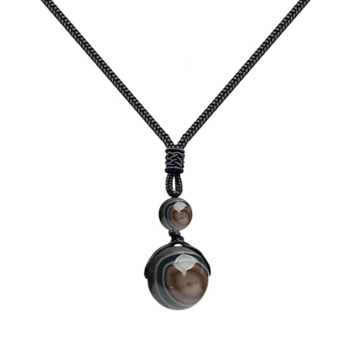 cotigo - colgante de piedra natural 14mm, collar con hilo