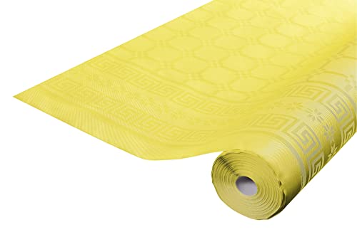 Venduto singolarmente, in rotolo da 25 Mt di lunghezza x 1,18 Mt di larghezza. Corrisponde a 83 coperti - colore giallo