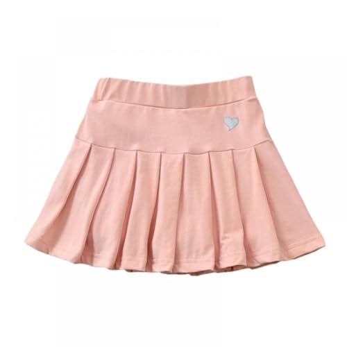 Girls Skorts Skirts for Girls Cute Heart Print Mini Short Skirt for Girl Toddler Kids Sport Dance (Pink, 4-5 Years)