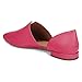 YDN Women Pointed Toe D'Orsay Ballet Flats V Cut Low Heels Slip On Office Dress Loafer Shoes Size 12 Fuchsia