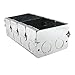 Steel City GW-425-G GW Series Gangable Masonry Box, Steel, 64 cu-in, 4 Gangs, 18 Knockouts