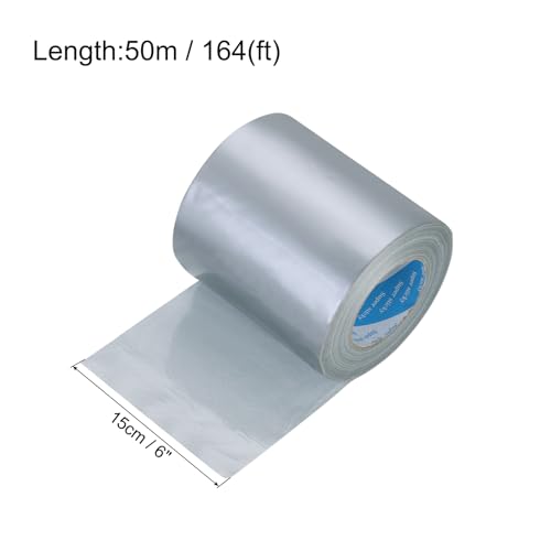 Image of uxcell Heavy Duty Duct Tape, 6 Inch x 55 Yard Waterproof Flexible Hand Tear Strong Adhesive Duct Tapes for Crafts DIY, Fixing, Repairs, Silver