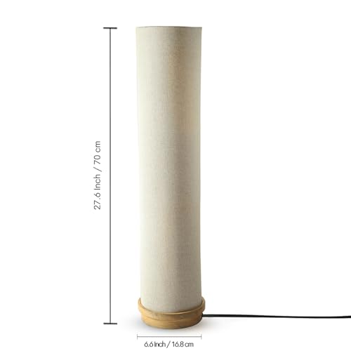 Image of ExclusiveLane 'Ember Tower' Decorative Corner Floor Lamp for Living Room Decoration and Bedroom Home Decor Standing Lamps in Mango Wood (70 Cm, Without Bulb, Handcrafted) | Led