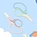 2Pcs Toddler Safety Scissor, Baby Fingernail Clippers Colorful, Cute Baby Safety Scissors, Easy Grip Nail Scissors