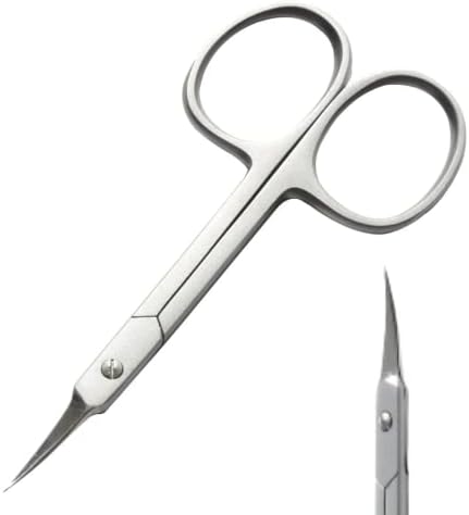 Amazon.com: DEONZA Cuticle Scissors Fine Curved Blade, Scissors for ...
