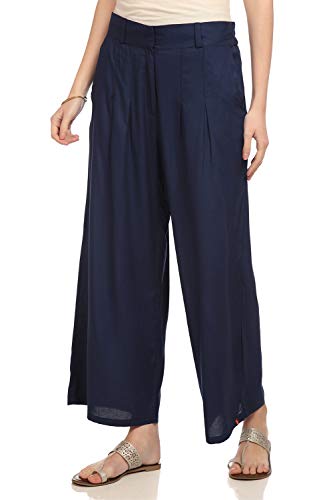 Image of BIBA Womens Solid Palazzos