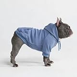 Spark Paws Dog Hoodie – Premium Dog Sweater for Small, Medium, and Large Dogs | Warm Outfits for French Bulldogs, Pitbull, Puppy, Winter Jacket Alternative - Slate Blue - XL