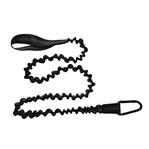 Gogogmee Elastic Strong Tensile Resistance Leash for Kayak Portable Lanyard Black Kayak