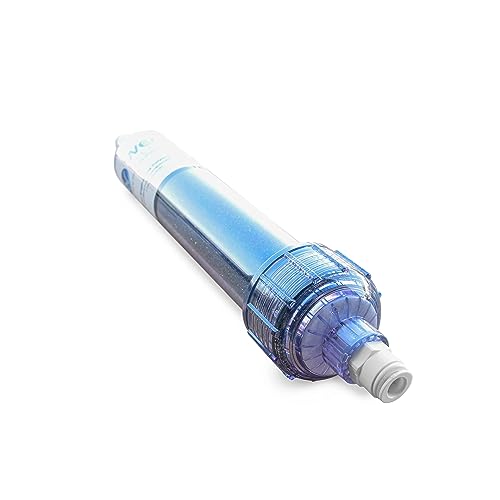 Image of WECO Inline Color Changing Deionizing Mixed Resin for Pure and Spotless Water - High Purity Mixed Bed Resin (DI) 2 X 10 Inch Cartridge (3 /8 Inch Quick Connect)
