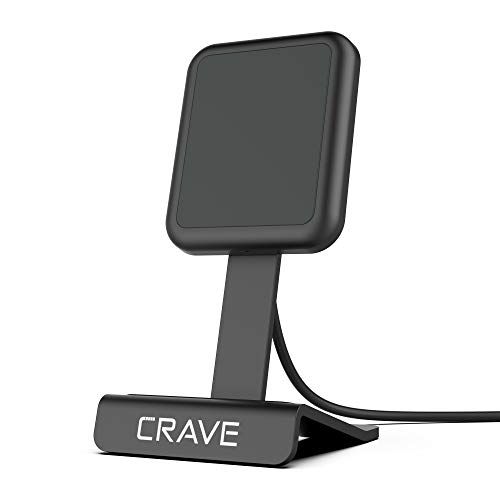 Crave Wireless Charging Stand, Fast 10W Qi-Certified Wireless Charging Pad for iPhone 12, 11, Xs, XR, 8, Samsung Note 20, Note 10, S21, S20, S10 - Black