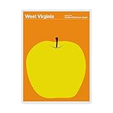 Trademark Fine Art West Virginia Apple by Print Collection-Artist, 14x19-Inch
