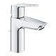 GROHE Start, Waschtischarmatur, wassersparend (Wasserhahn für das Bad, Badarmatur mit Zugstangen-Ablauf, 17cm hoch, mit 3in1 Werkzeug, einfache Installation am Waschbecken), chrom, 24209002
