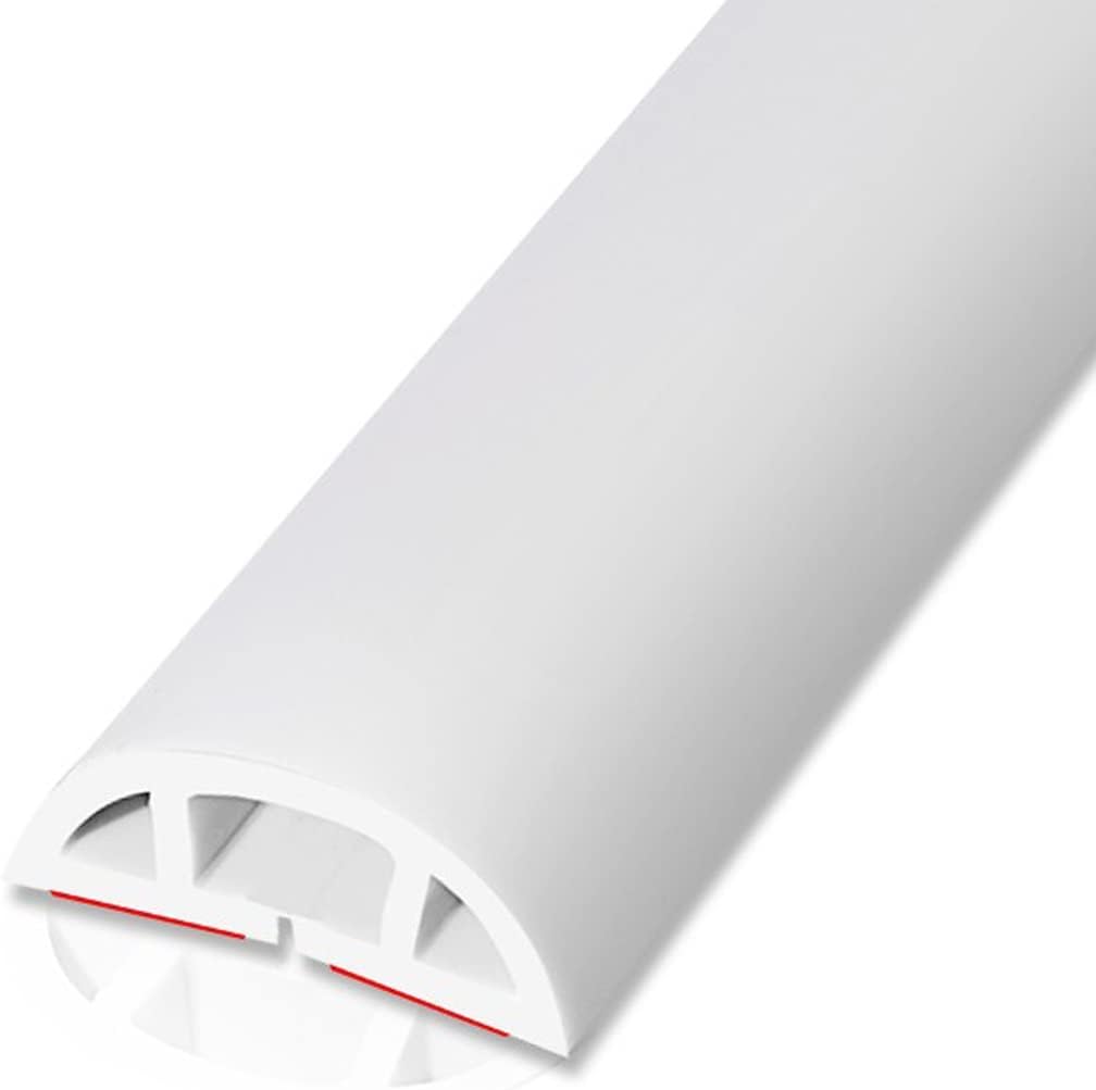 Floor Cord Cover Floor Cord Protector Gray 3.3 Ft Home Floor Cord Protector, 3cm Width Floor Cord Management, Self-Adhesive PVC Floor Cord Hider, for Concert (Color : Gray Color, Size : 49 ft)