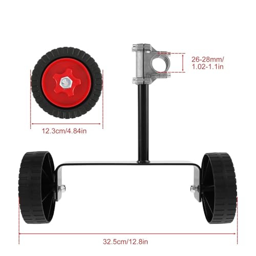 Roue de support réglable pour soulager le dos pendant la tonte du gazon