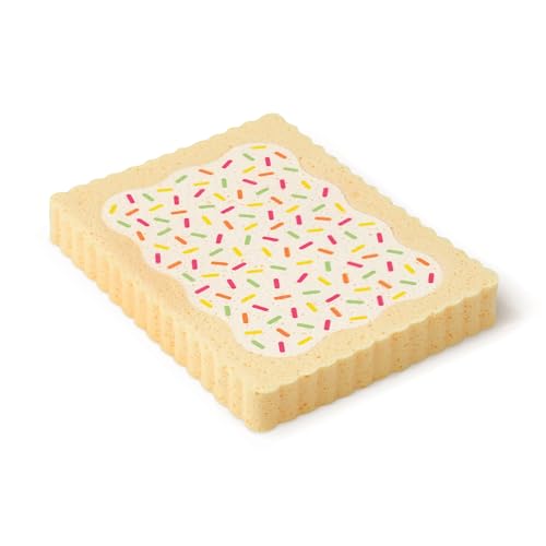 Image of Genuine Fred SLOP TARTS, Set of 4, Compressed Kitchen Sponges, Expands When Wet, Clever and Quirky Kitchen Accessory