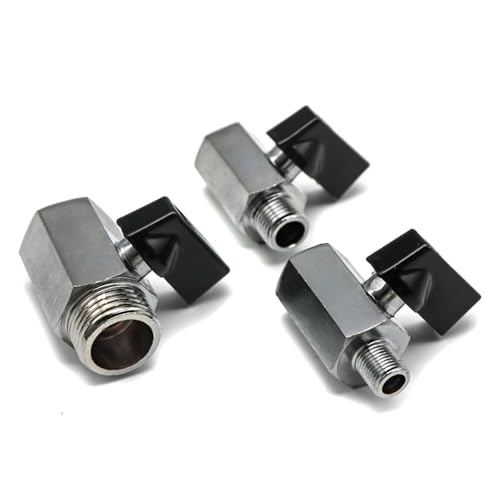 Robinet à boisseau sphérique en laiton 1/2 Mâle-Mâle pour circuit d'eau et compresseur