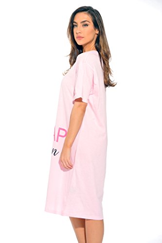 4361-J-48-3X Just Love Short Sleeve Nightgown / Sleep Dress For Women / Sleepwea,Light Pink - Nap Quee,3X Plus #TOP1
