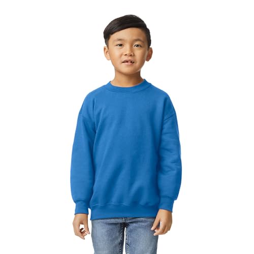 Gildan Unisex Child Fleece Crewneck Sweatshirt, Style G18000B, Royal