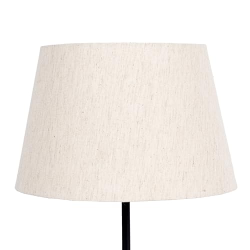 Image of Divine Trends Cotton Off White Tapered Lamp Shade 12 inch Inches Bottom Diameter Compatible with E27 & E14 Holders (Pack of 1)