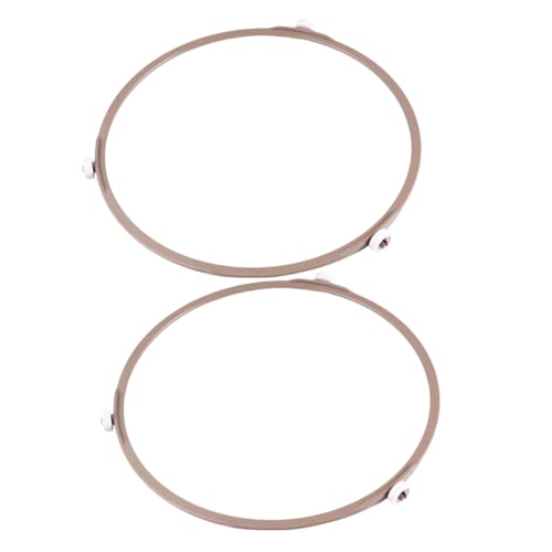 IWOWHERO 2 Piezas Soporte para Microondas con Aro Giratorio y Ruedas Base Resistente al Calor para Plato Redondo Repuesto Duradero y Fácil de Instalar