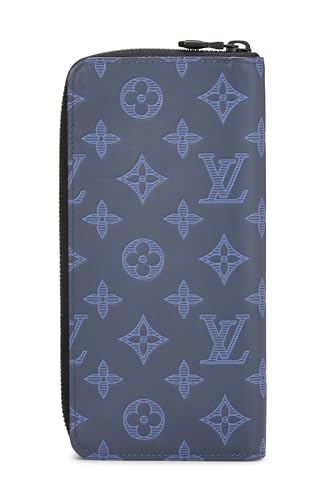 Pre-Loved Navy Monogram Shadow Zippy Vertical, Navy3