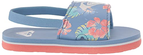 Image of Roxy Girl's TW Finn Sling Back Flip Flop Sandal Sandal, NAVY DREAM, 7 M M US Toddler