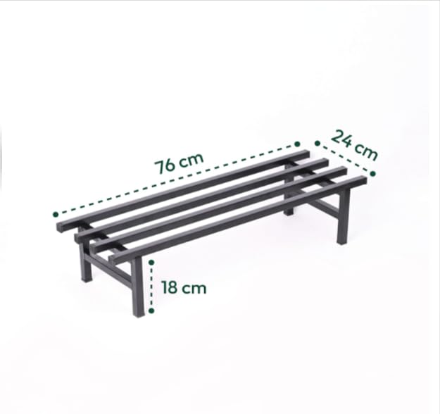 Image of One Step Square Tube Plant Stand Heavy Duty Iron Pot Stand for Balcony, Home Decor, Indoor and Outdoor Use (Black) (Set of 6)