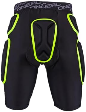 O'NEAL | Protector-Trousers | Motocross Enduro Motorfiets | Duurzaam EVA- schuim met hoge dichtheid, geïntegreerde ventilatiepads, elastiek in de taille | Trail Short | Volwassen | Zwart Lime | Maat M