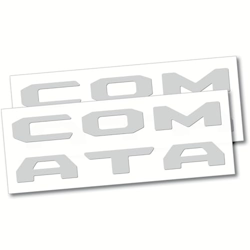 Image of (2 Sets) Prime Series UV Weatherproof Vinyl Decals Precut Letter Inserts Compatible Fits Tacoma Tailgate 2024-2026 (Gloss Light Gray)